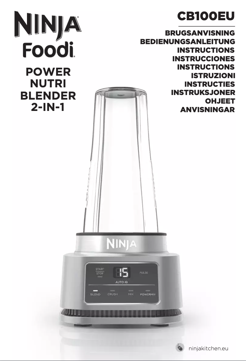 Page 1 de la notice Manuel utilisateur Ninja Foodi Power Nutri 2 in 1 CB100