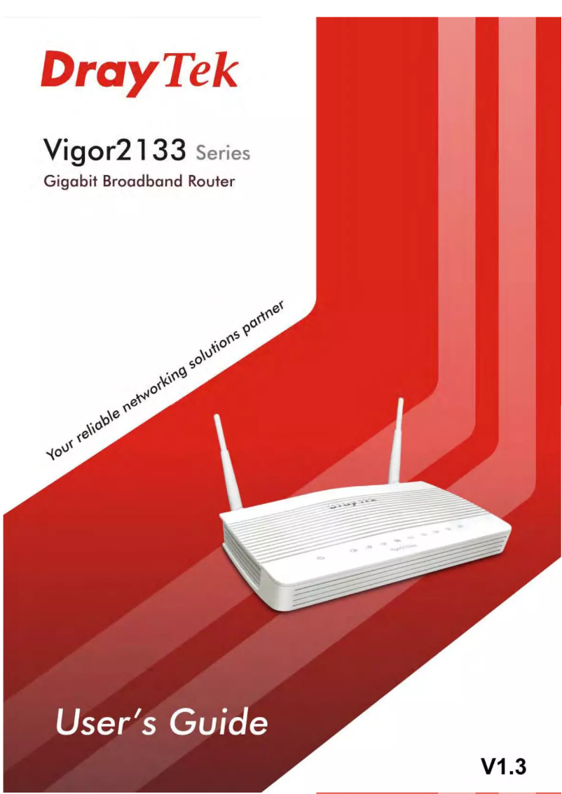 Página 1 del manual Manual de usuario Draytek Vigor 2133FVac