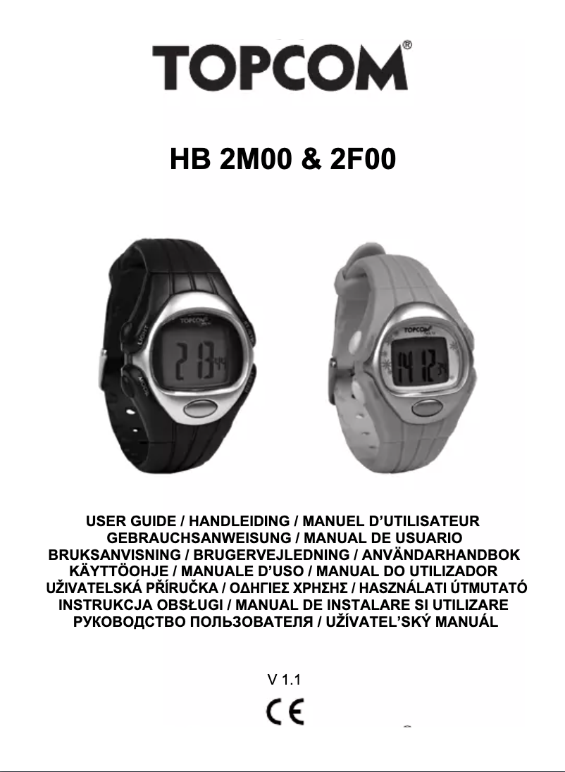 Page 1 de la notice Manuel utilisateur Topcom HB 2M00