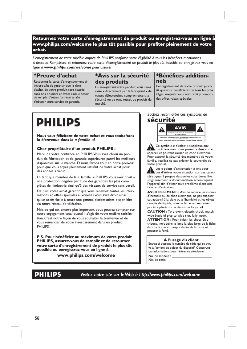 Page n°1 - Manuel utilisateur Philips Cineos HTS8100