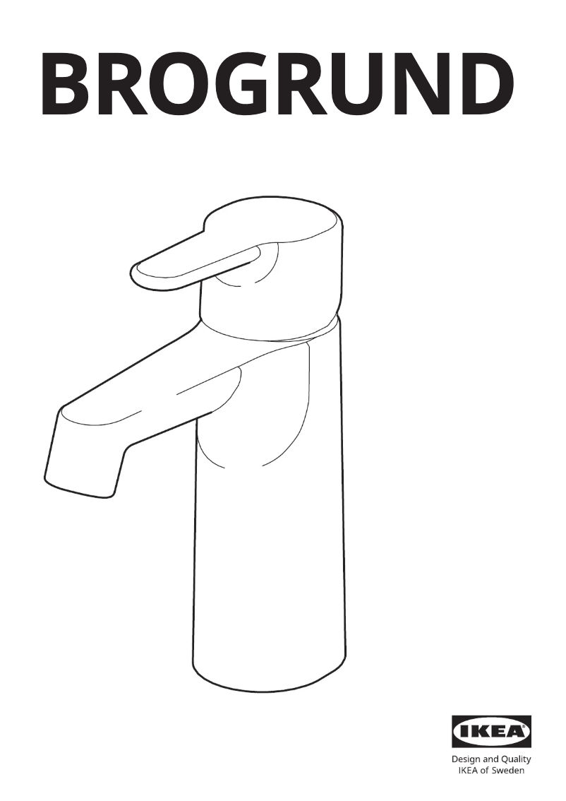 Page 1 de la notice Manuel utilisateur Ikea BROGRUND 203.430.83