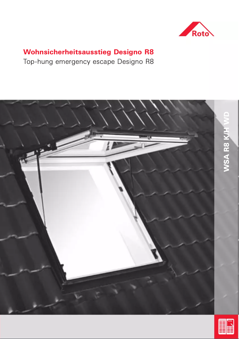 Page 1 de la notice Manuel utilisateur Roto Designo WSA R8 K/H WD