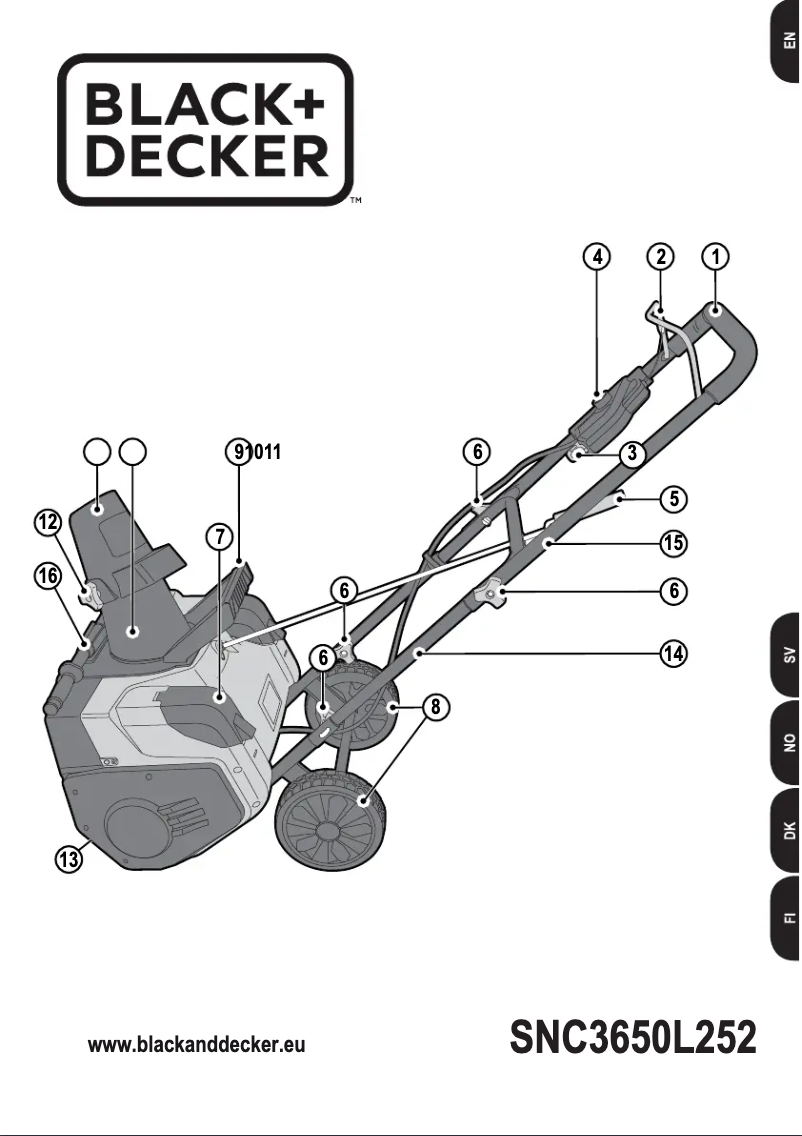 Page n°1 - Manuel utilisateur Black & Decker SNC3650L252