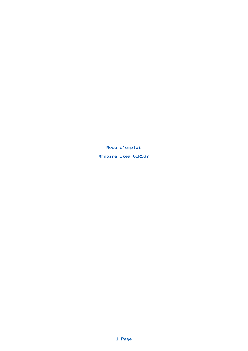 Page 1 de la notice Mode d'emploi Ikea GERSBY