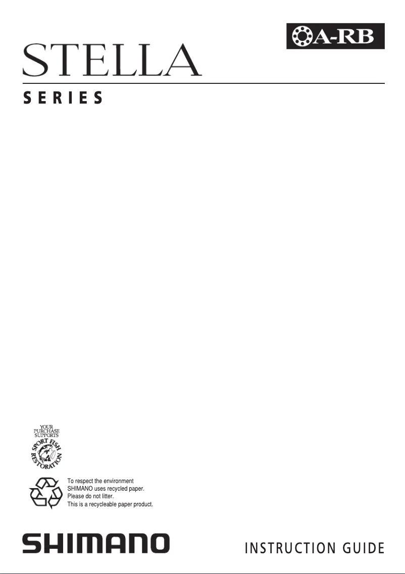 Page 1 de la notice Manuel utilisateur Shimano Stella 2500FB