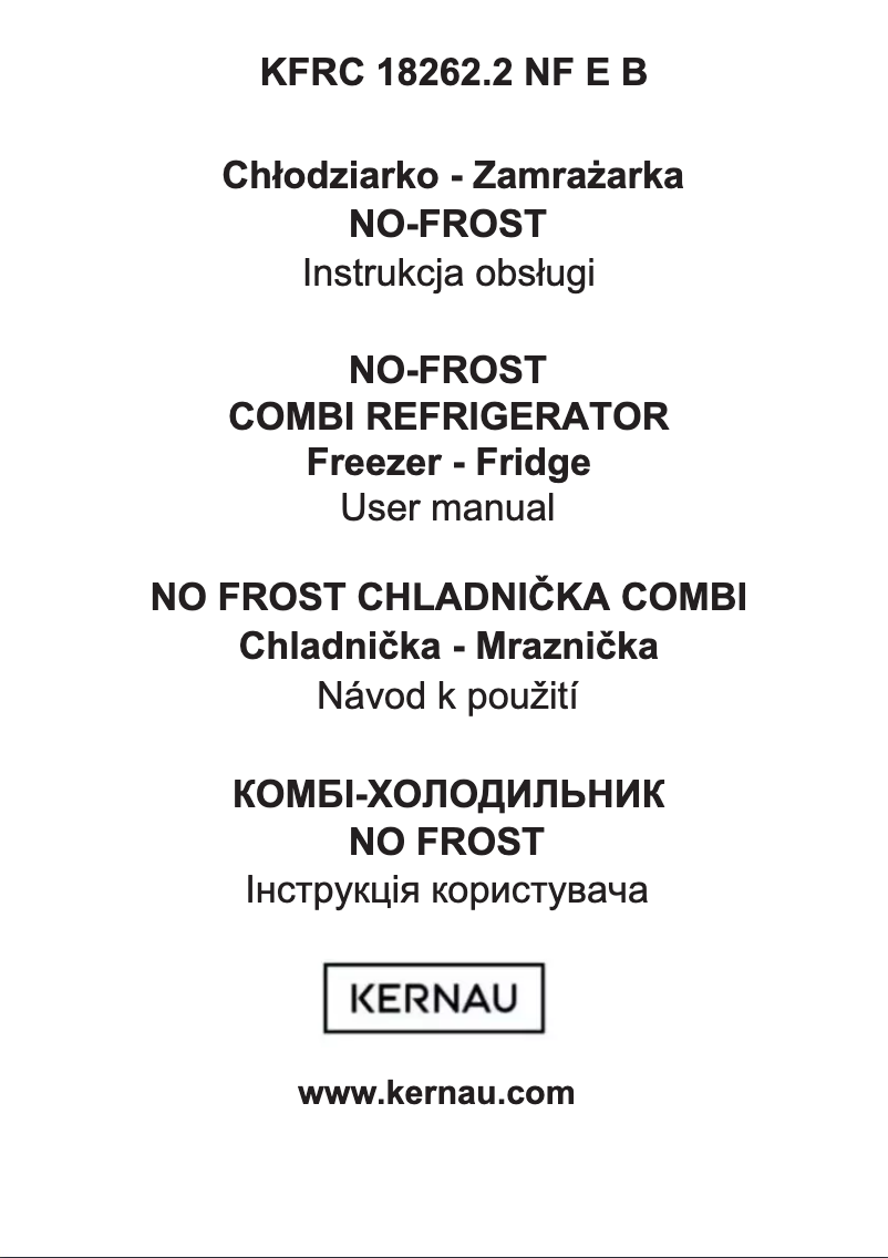 Page 1 de la notice Manuel utilisateur Kernau KFRC 18262.1 NF E B