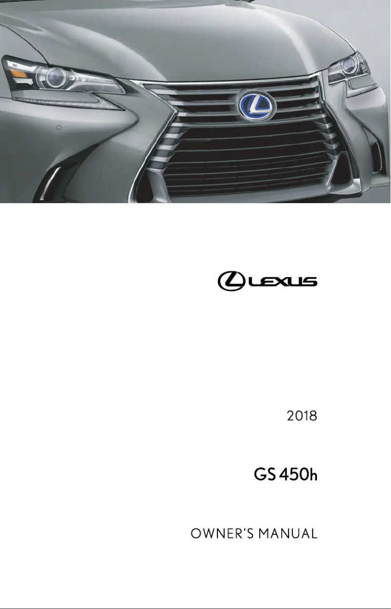 Página 1 del manual Manual de usuario Lexus GS 450h (2018)