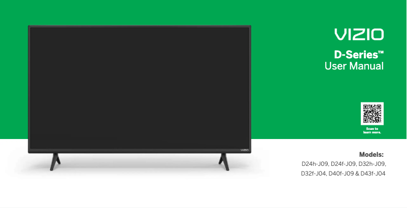Página 1 del manual Manual de usuario VIZIO D-Series D32F4-J04