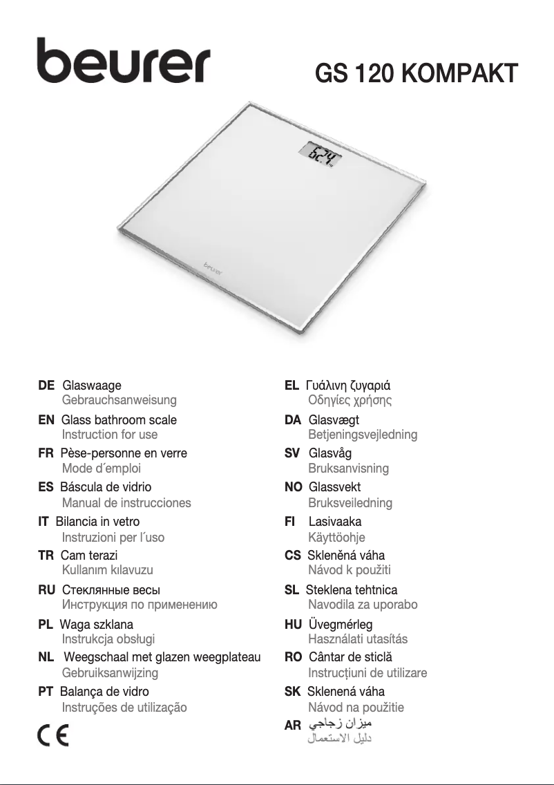Page 1 de la notice Manuel utilisateur Beurer GS 120 Kompakt