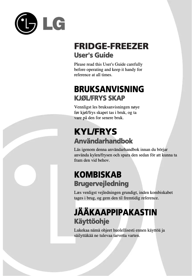 Page 1 de la notice Manuel utilisateur LG GC-B359BVQA