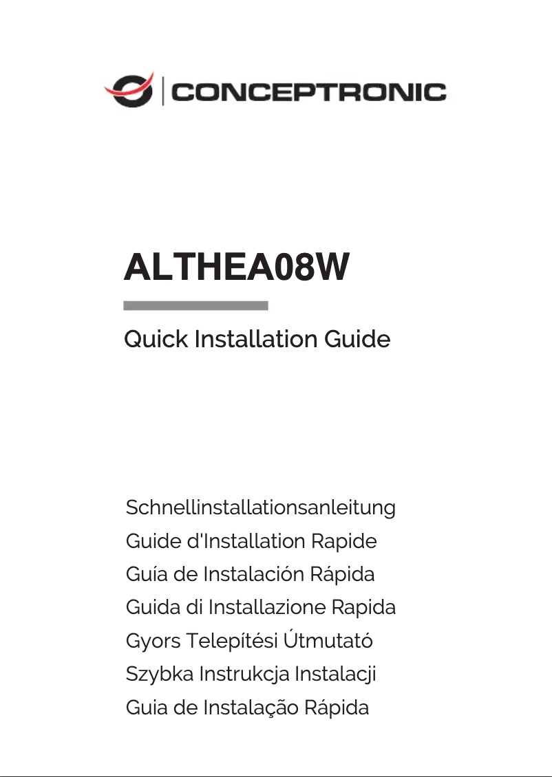 Page 1 de la notice Manuel utilisateur Equip ALTHEA08W