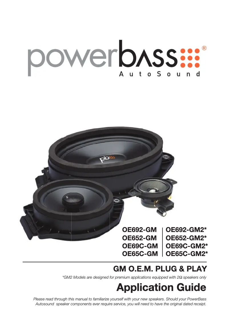 Página 1 del manual Manual de usuario PowerBass OE69C-GM2