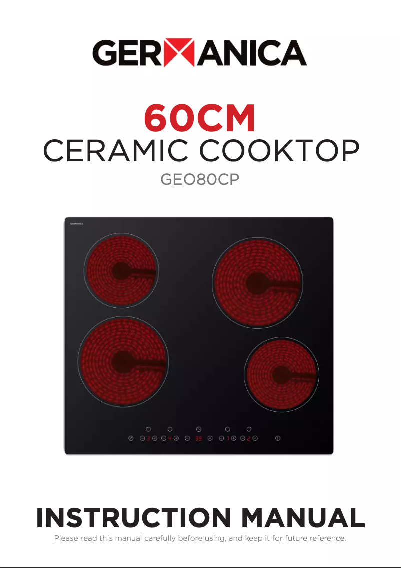 Page 1 de la notice Manuel utilisateur Germanica GEO80CP