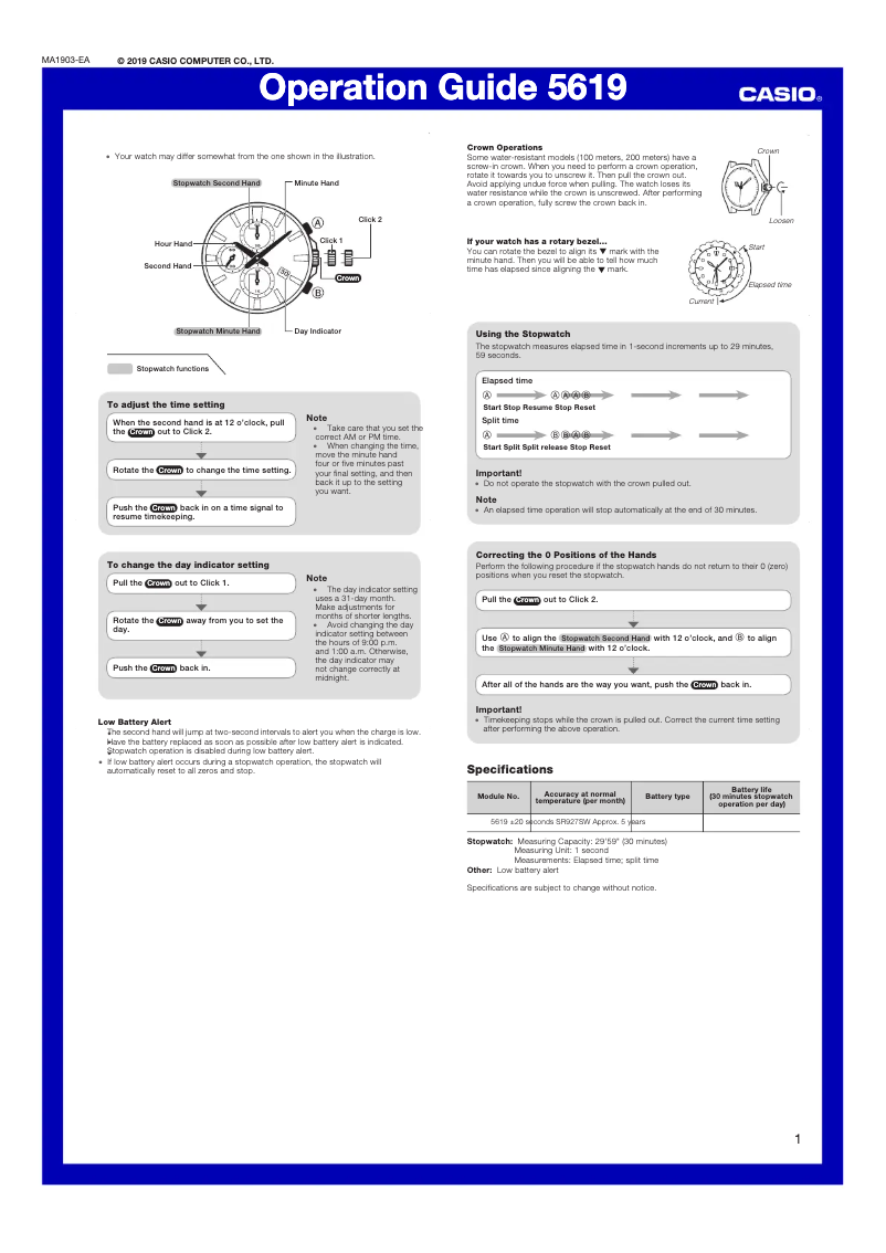 Page 1 de la notice Manuel utilisateur Casio EFR-S567DC-1AVUEF