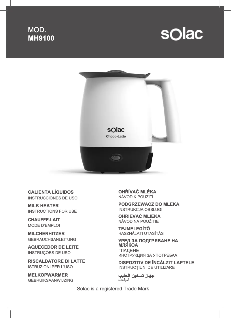 Página 1 del manual Manual de usuario Solac Choco-Latte MH9100