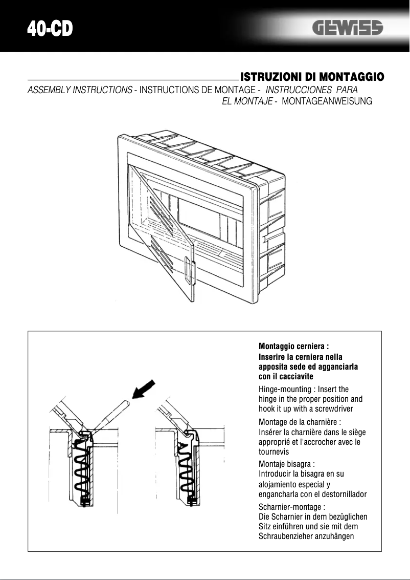 Page 1 of the manual User Manual Gewiss GW40661