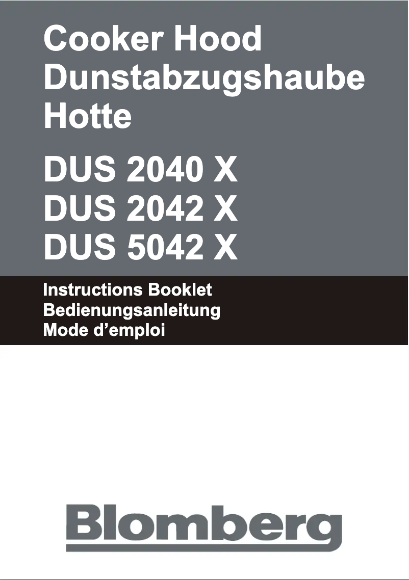 Página 1 del manual Manual de usuario Blomberg DU S2040 X