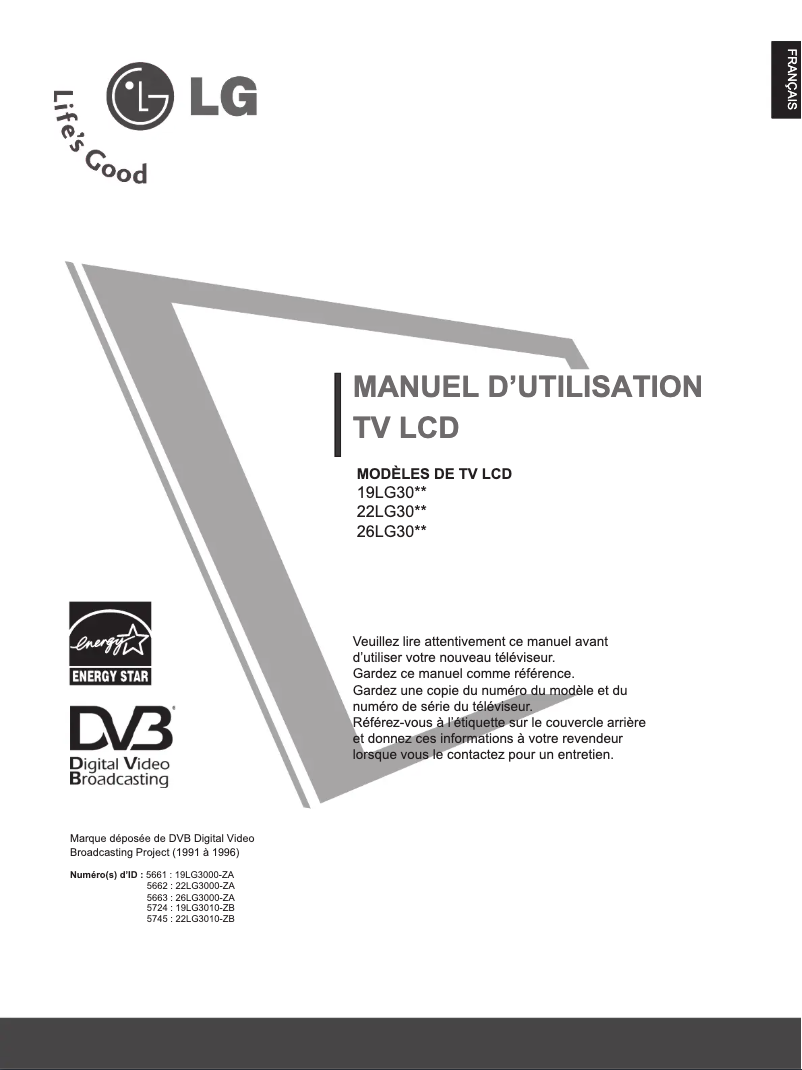 Page 1 of the manual User Manual LG 22LG3000