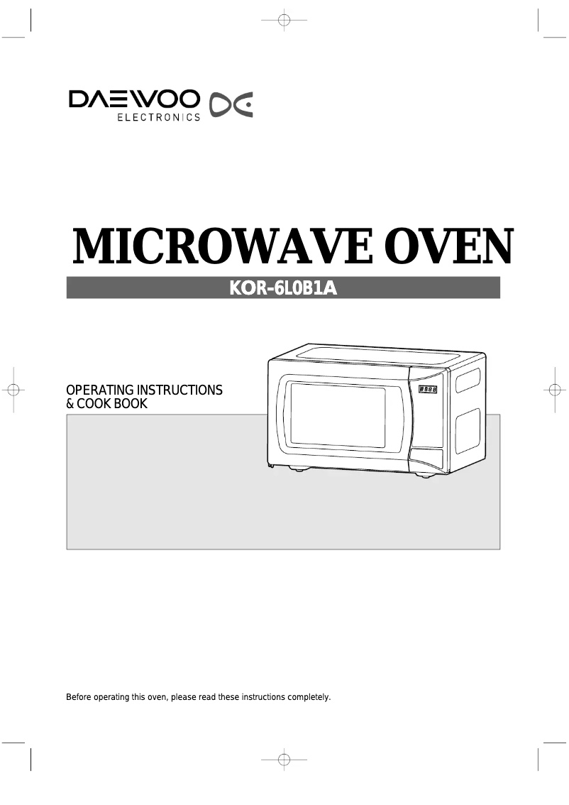Page 1 de la notice Manuel utilisateur Daewoo KOR-6L0B1A