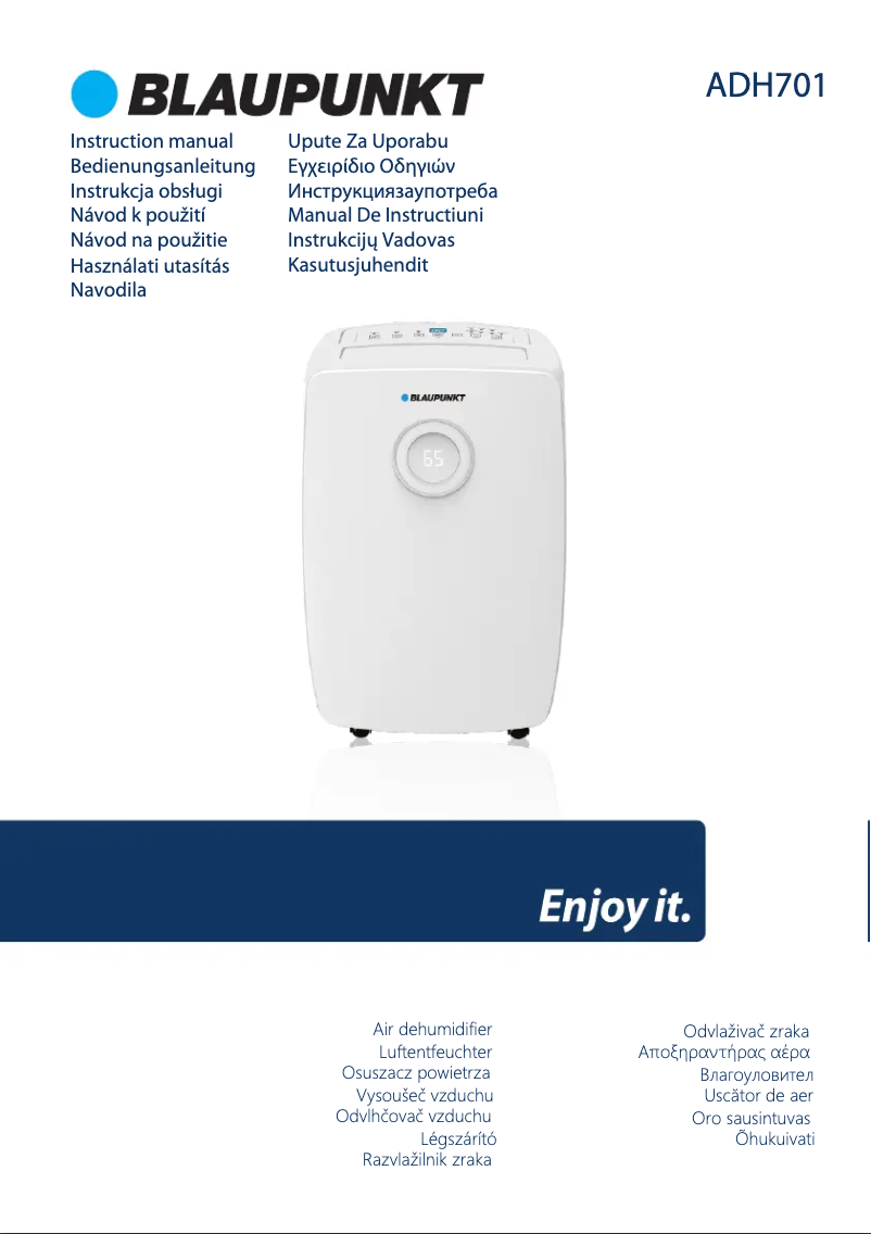 Page 1 de la notice Manuel utilisateur Blaupunkt ADH701