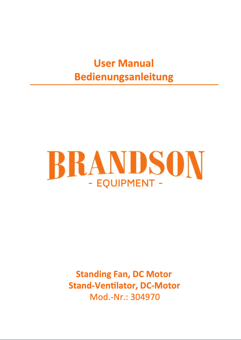 Page 1 de la notice Manuel utilisateur Brandson 304970