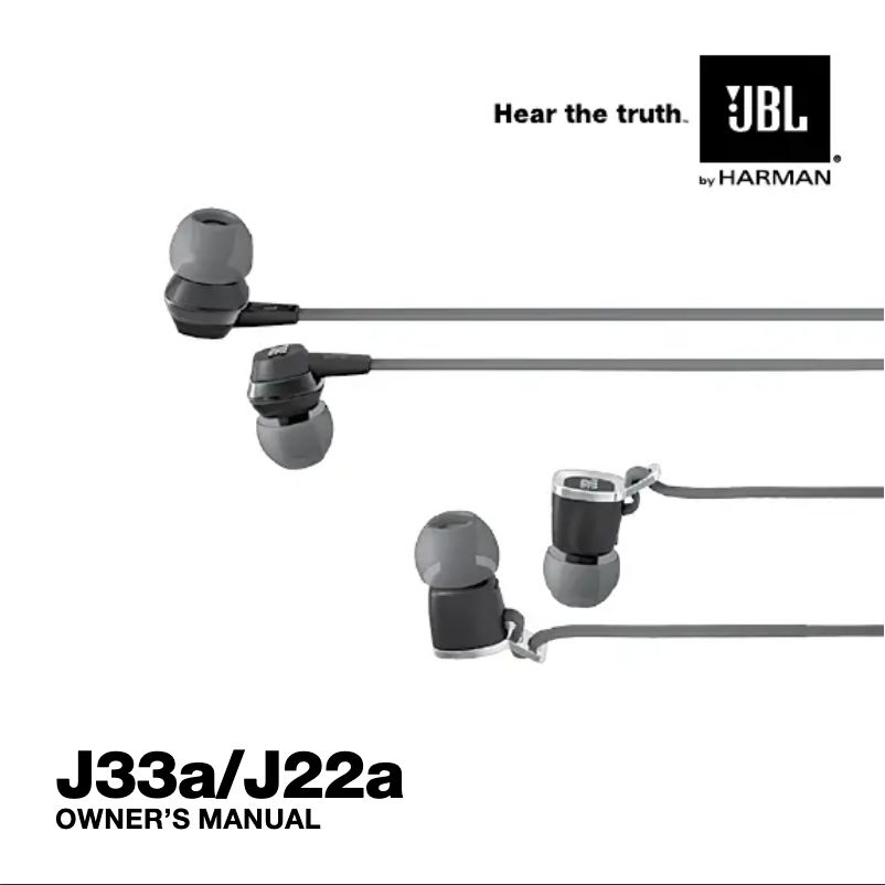 Page 1 de la notice Manuel utilisateur JBL J22a