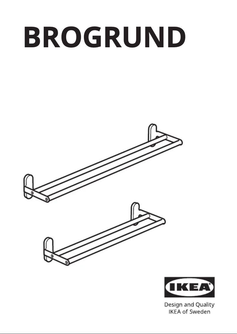 Page 1 de la notice Manuel utilisateur Ikea BROGRUND 303.285.34