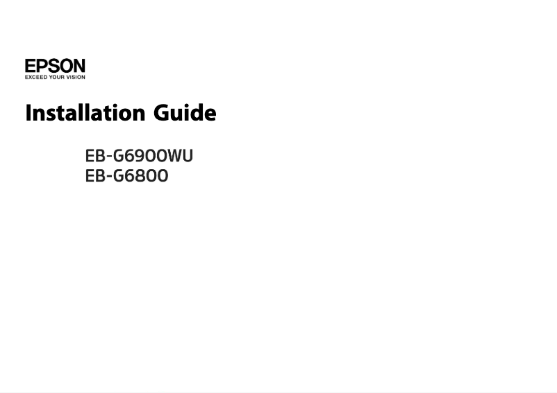 Página 1 del manual Manual de usuario Epson EB-G6800