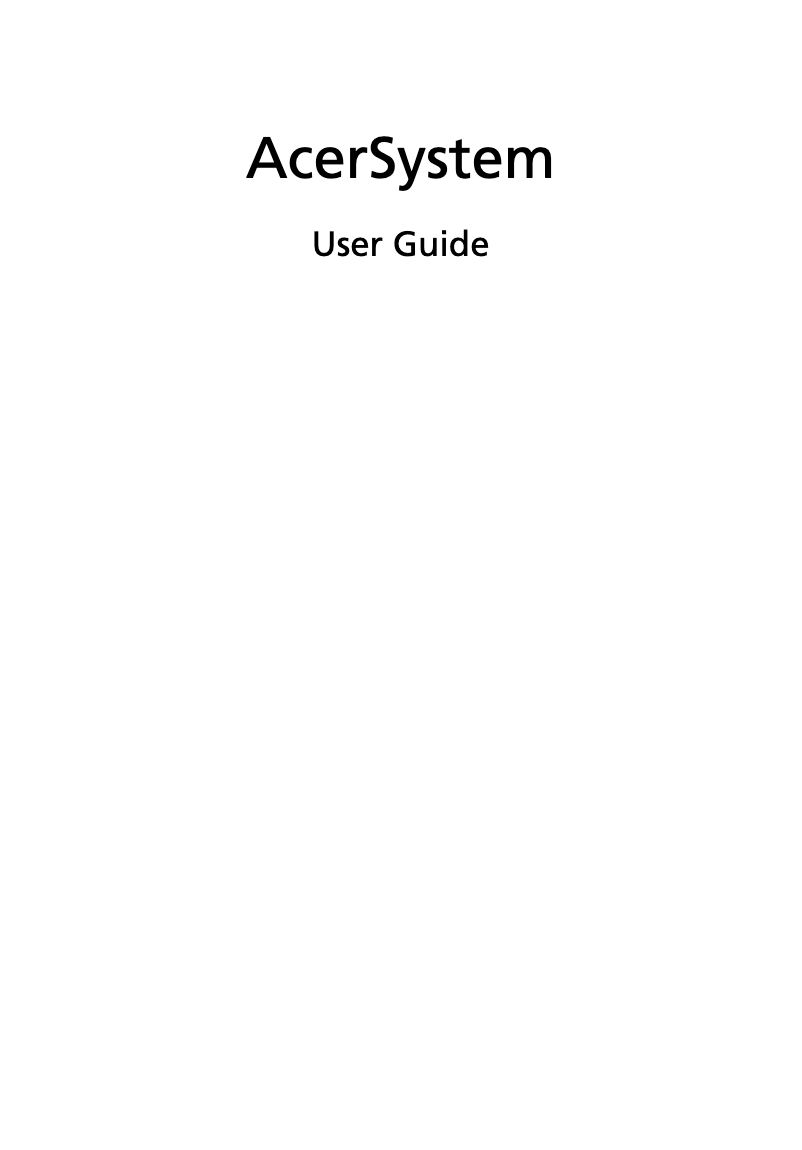 Page 1 of the manual User Manual Acer Aspire Z3770