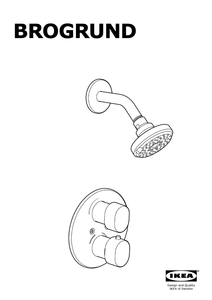 Page 1 de la notice Manuel utilisateur Ikea BROGRUND 103.426.25