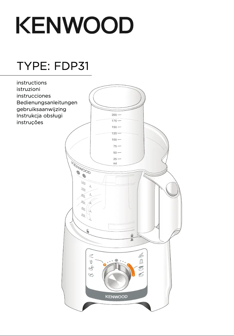 Page 1 de la notice Manuel utilisateur Kenwood Multipro Compact FDP31