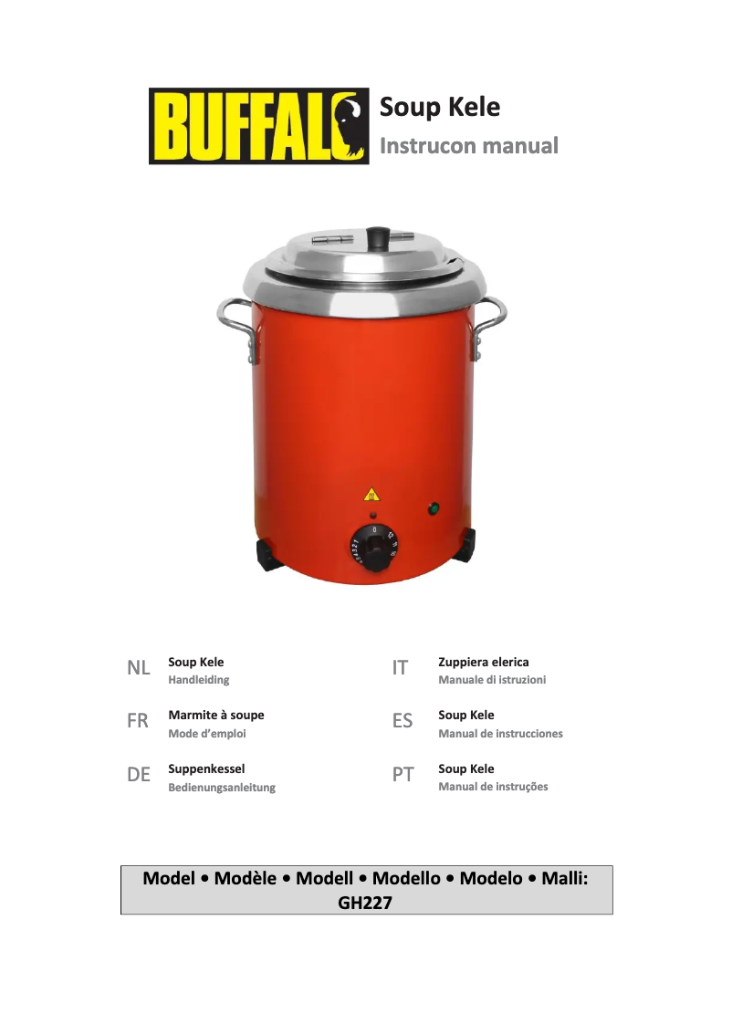 Page 1 de la notice Manuel utilisateur Buffalo GH227