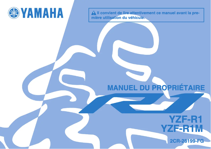 Page 1 de la notice Manuel utilisateur Yamaha YZF-R1 (2015)