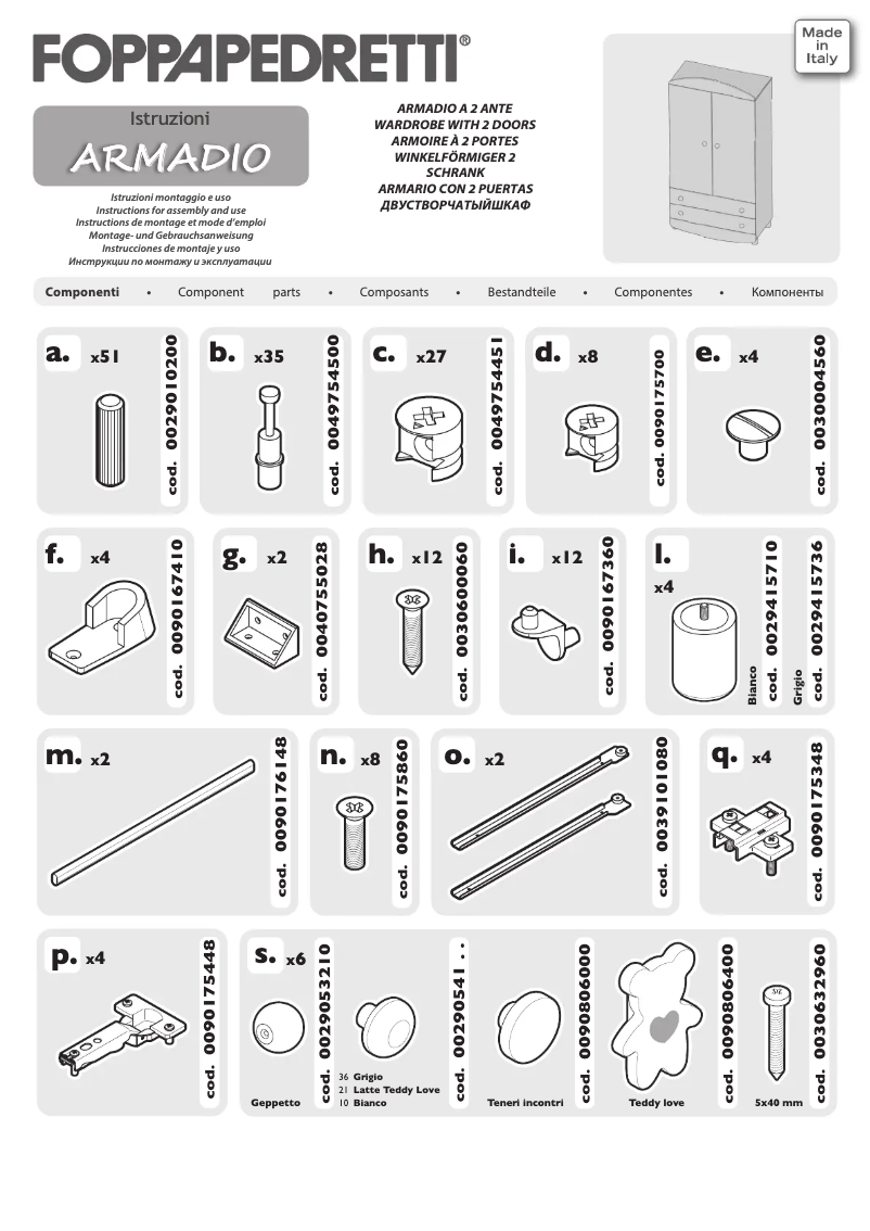 Page 1 de la notice Manuel utilisateur Foppapedretti MyDog