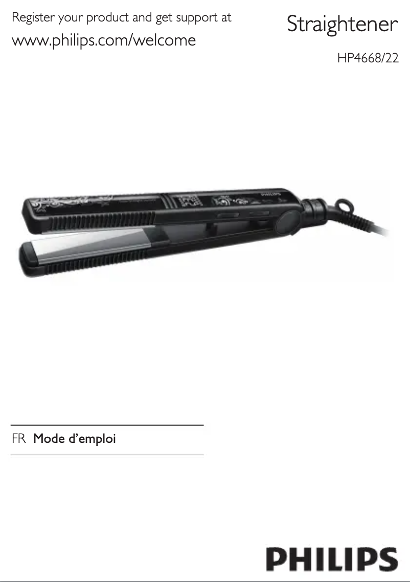 Page 1 de la notice Manuel utilisateur Philips SalonStraight Seduce HP4668