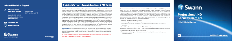 Page 1 de la notice Manuel utilisateur Swann PRO-T853