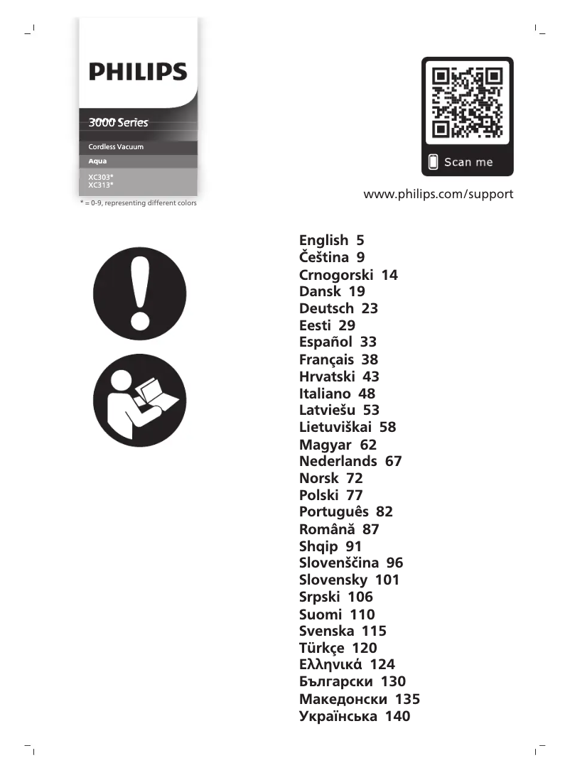 Page 1 of the manual User Manual Philips 3000 Series XC3133