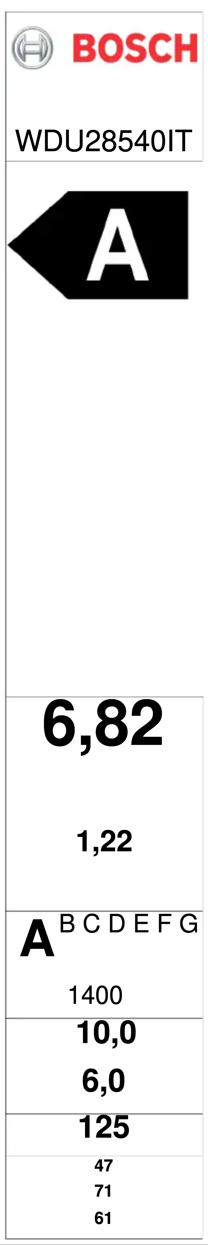 Page 1 de la notice Manuel utilisateur Bosch WDU28540IT