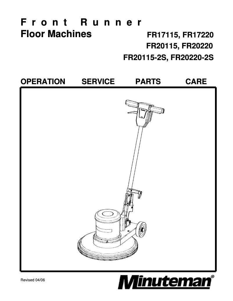 Página 1 del manual Manual de usuario Minuteman Front Runner FR20115