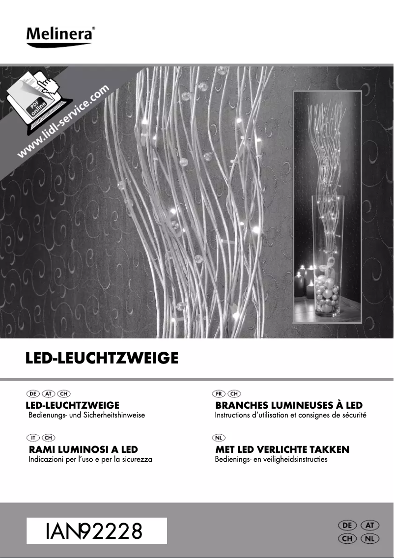 Page 1 de la notice Manuel utilisateur Melinera IAN 92228