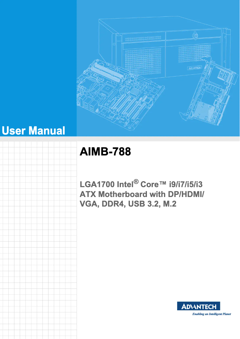 Página 1 del manual Manual de usuario Advantech AIMB-788