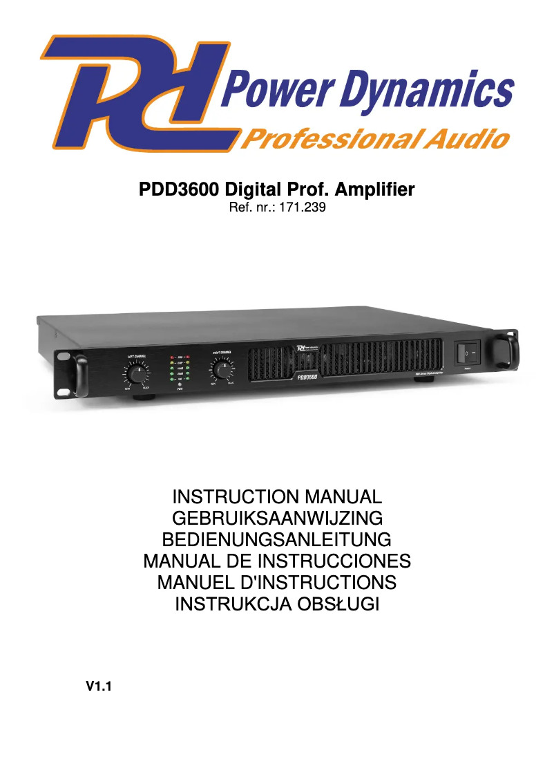 Página 1 del manual Manual de usuario Power Dynamics PDD3600