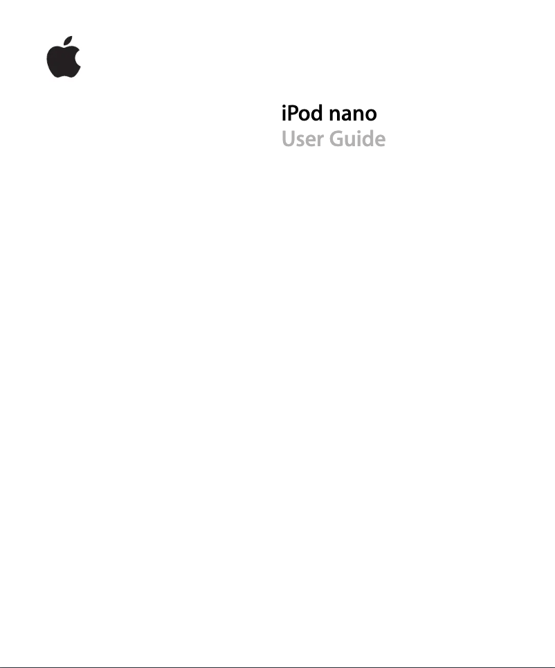 Page 1 de la notice Manuel utilisateur Apple iPod Nano 5th generation