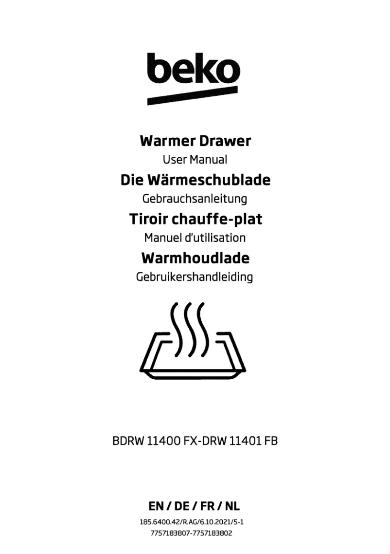 Page 1 de la notice Manuel utilisateur Beko BDRW 11400 FX