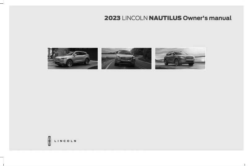 Page 1 de la notice Manuel utilisateur Lincoln Nautilus (2023)