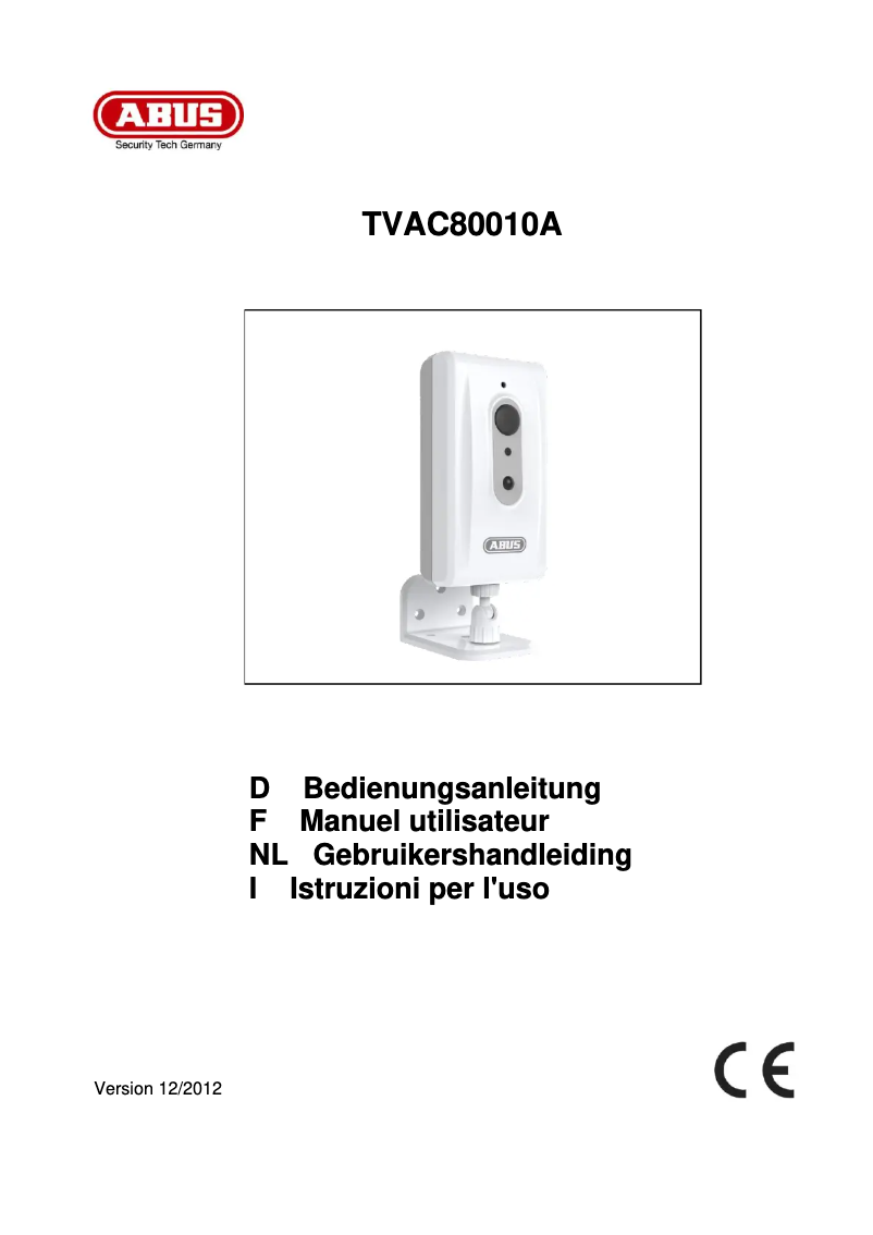 Página 1 del manual Manual de usuario Abus TVAC80010A