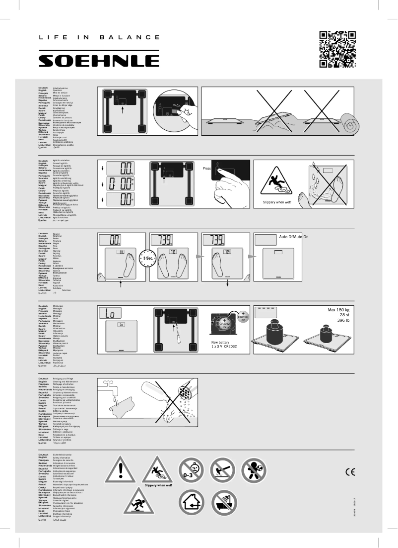 Page 1 de la notice Manuel utilisateur Soehnle Style Sense Compact 200