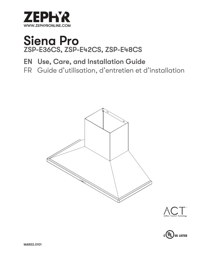 Página 1 del manual Manual de usuario Zephyr Siena Pro ZSP-E48CS