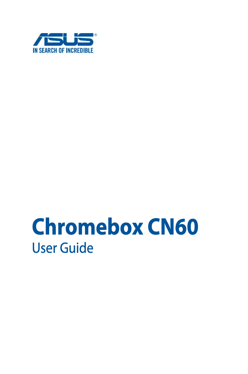 Page 1 de la notice Manuel utilisateur Asus Chromebox-M004U
