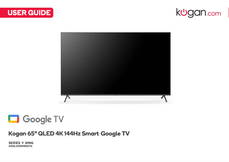 Page 1 de la notice Manuel utilisateur Kogan KAQL65XQ98GSTA